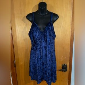 Petra Fashions Midnight Blue Velvet Chemise